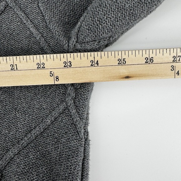 Chaps Men's Quarter Zip Pullover Sweater Argyle Knit  XL Gray Preppy Academia - Picture 9 of 10